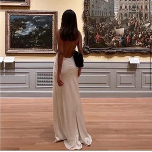 Zara Dresses | Zara X Kaia Satin Effect Dress I
Color: Cream/White | Size: Xl...